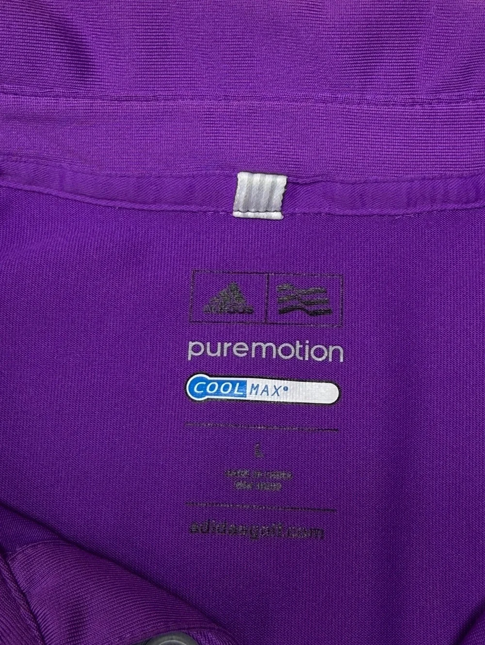 Adidas Puremotion Polo Shirt Men's Large Purple Golf Active